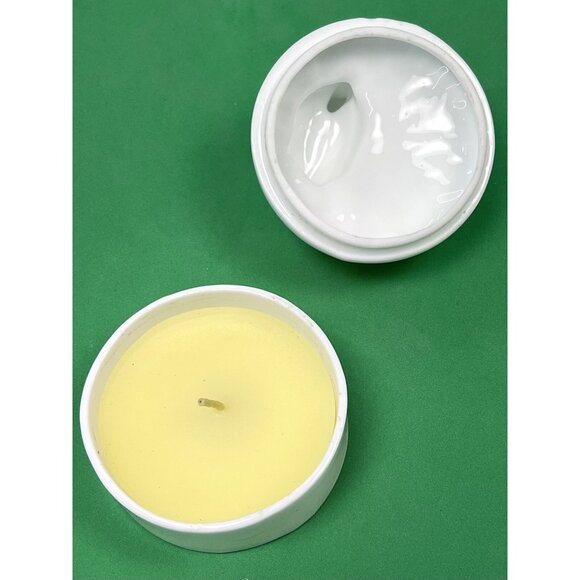 VTG MEICO Mother Duck & Ducklings Porcelain Hand Painted Trinket Box Candle EUC - Picture 4 of 5